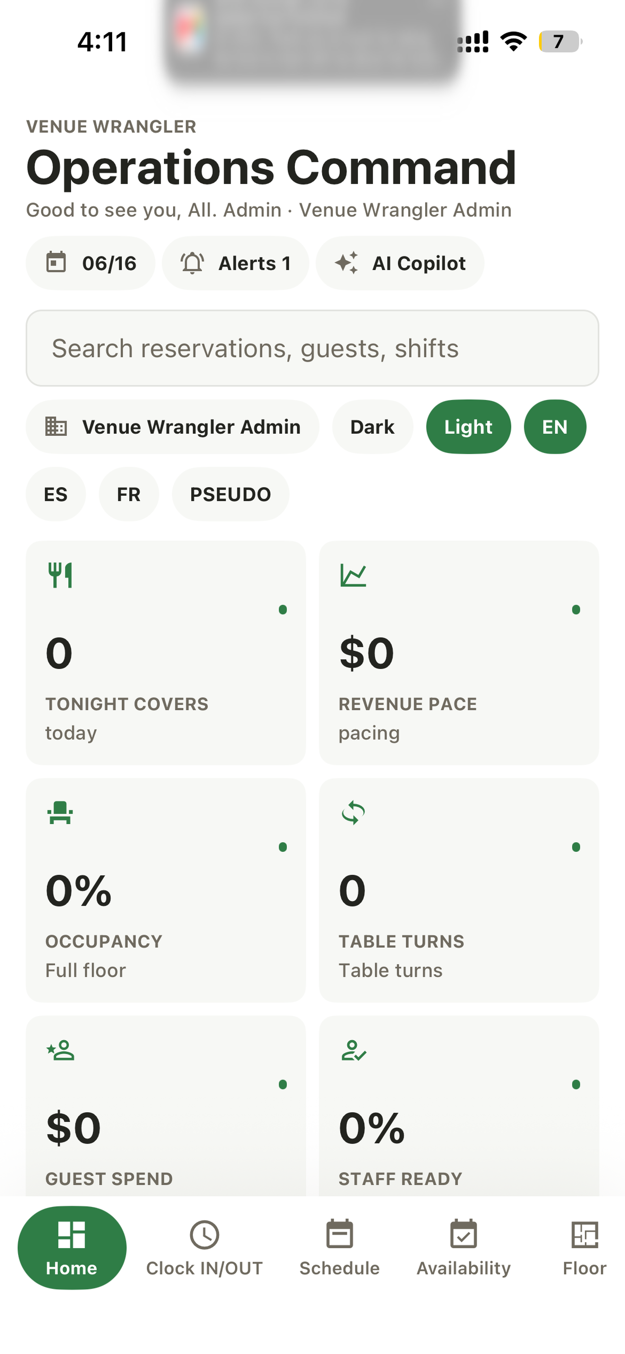 Operations Command dashboard